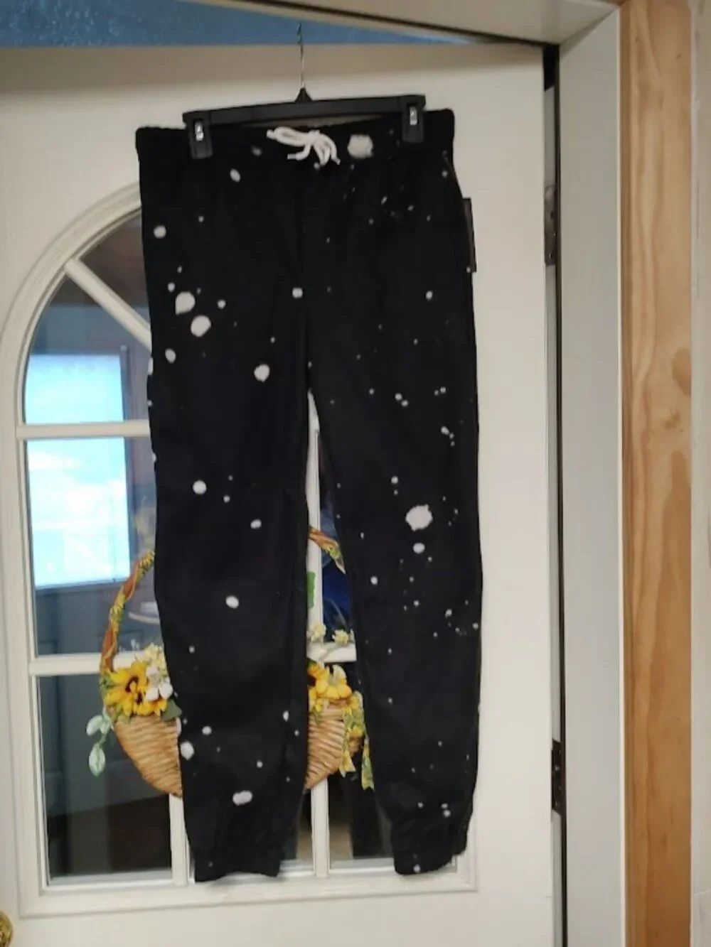 New No Boundaries Black White Polar Fleece Joggers Size Junior M 7/9